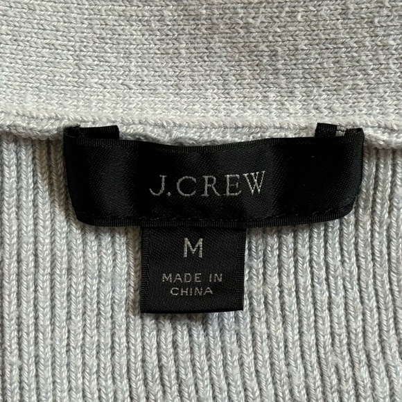 J. Crew Cardigan Ribbed Long Button Long Sleeves Casual Classic Preppy Gray Med - Picture 10 of 13